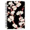 Black Floral | 5.25x8.25 Inch Compact Wire Journal | Non-Dated | Foil Stamped Cover